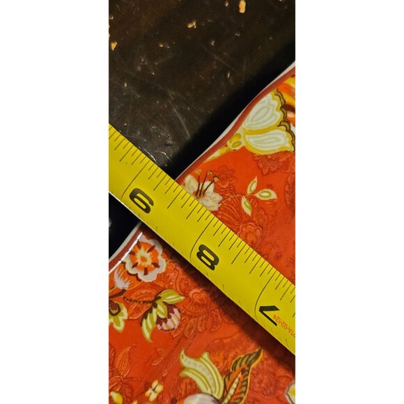 222 Fifth Gabrielle 3pc Set 6" Bowl 9" Square Plate & 14" Platter Fine Ceramic - Picture 14 of 16